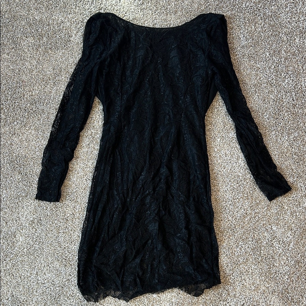 Elegant Black Lace Dress